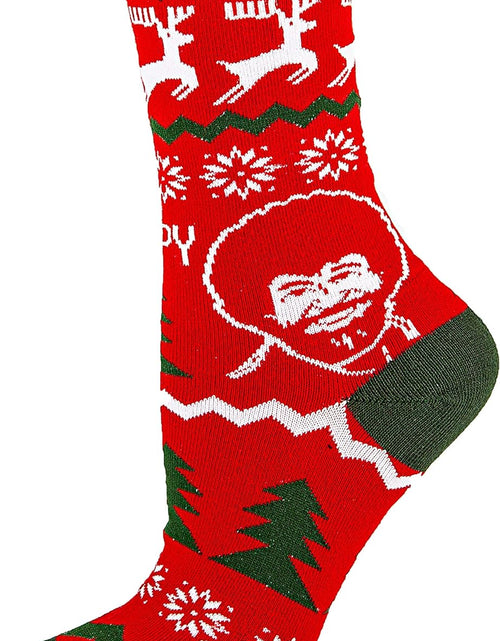 Load image into Gallery viewer, Oooh Yeah Women&#39;S Novelty Crew Socks, Funny Socks for Bob Ross, Holiday Socks, Christmas Socks, Crazy Socks
