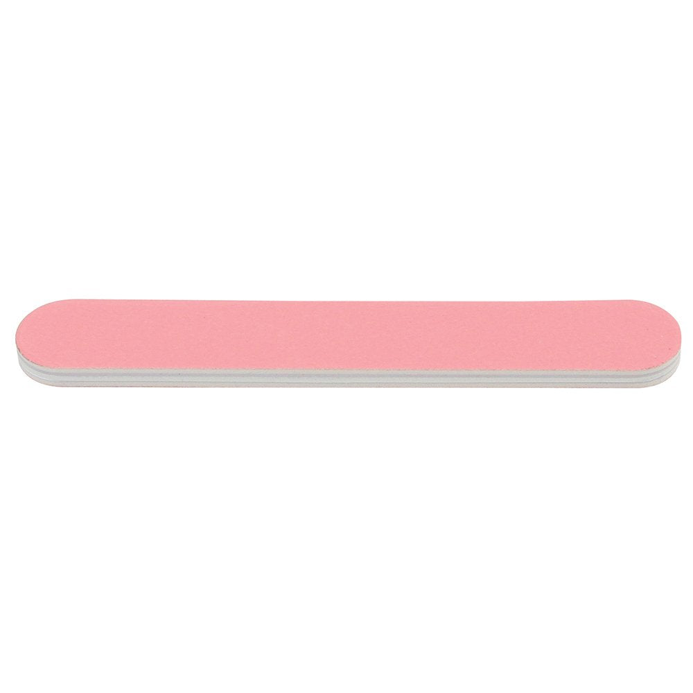 Mini Foam Board, Double-Sided Nail File, 280/400 Grit, 3.5” L X .5” W, Pink, 50-Count