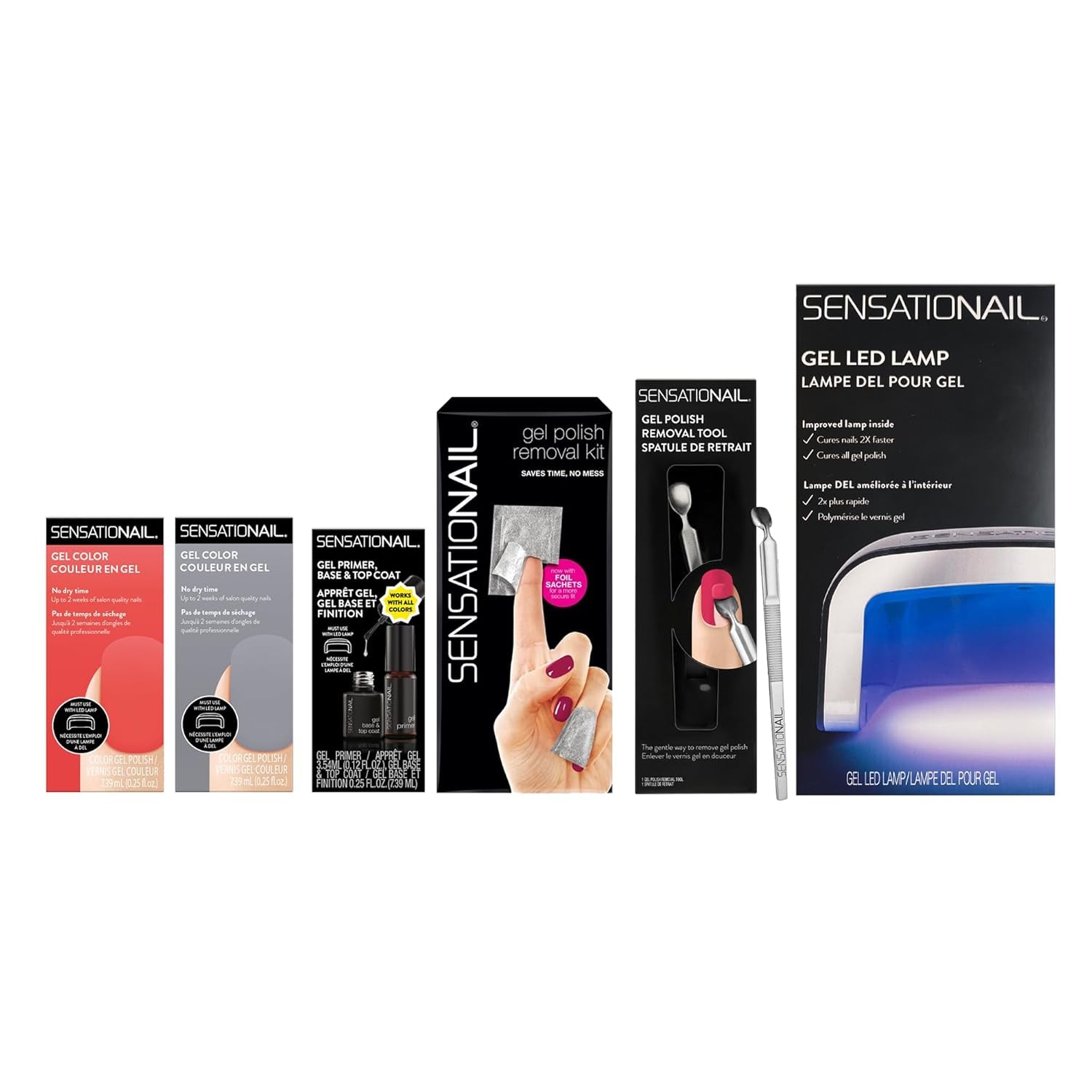 Clean Prep & Cure Gel Nail Polish Kit - Long-Lasting Salon Grade Manicure Kit with UV Lamp - Includes Primer, Base & Top Coat, Cleanser, and Manicure Essentials - Lasts up to 2 Weeks