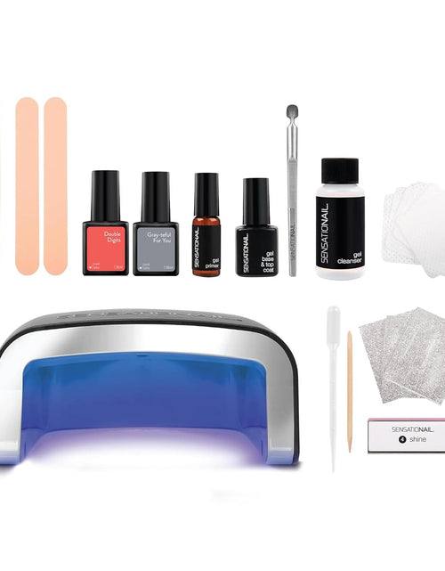 Load image into Gallery viewer, Clean Prep &amp; Cure Gel Nail Polish Kit - Long-Lasting Salon Grade Manicure Kit with UV Lamp - Includes Primer, Base &amp; Top Coat, Cleanser, and Manicure Essentials - Lasts up to 2 Weeks
