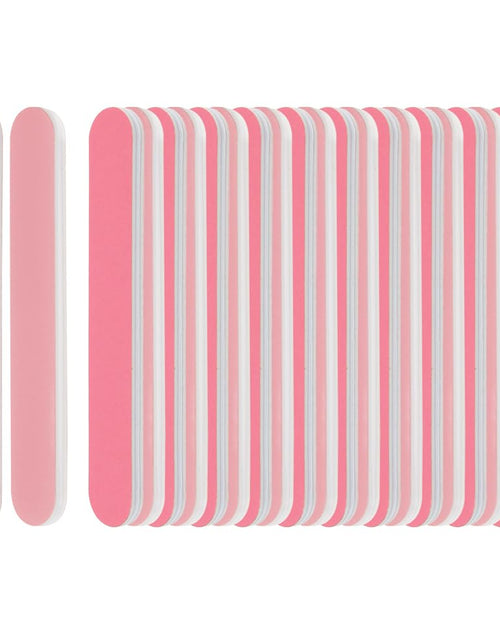 Load image into Gallery viewer, Mini Foam Board, Double-Sided Nail File, 280/400 Grit, 3.5” L X .5” W, Pink, 50-Count
