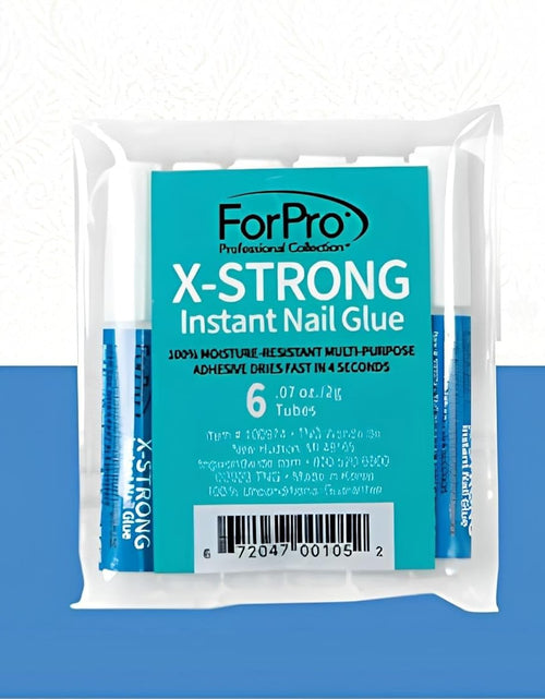 Load image into Gallery viewer, X-Strong Instant Nail Glue, Long-Lasting, Quick-Drying Super Glue for Applying Fake Nails, 0.07 Oz (Pack of 6)
