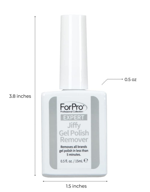 Load image into Gallery viewer, Expert Jiffy Gel Polish Remover, Removes All Brands Gel Polish in Less than 5 Minutes, Quick &amp; Easy Gel Removal, No Foil Wrapping or Soaking Needed, 0.5 Fl. Oz.
