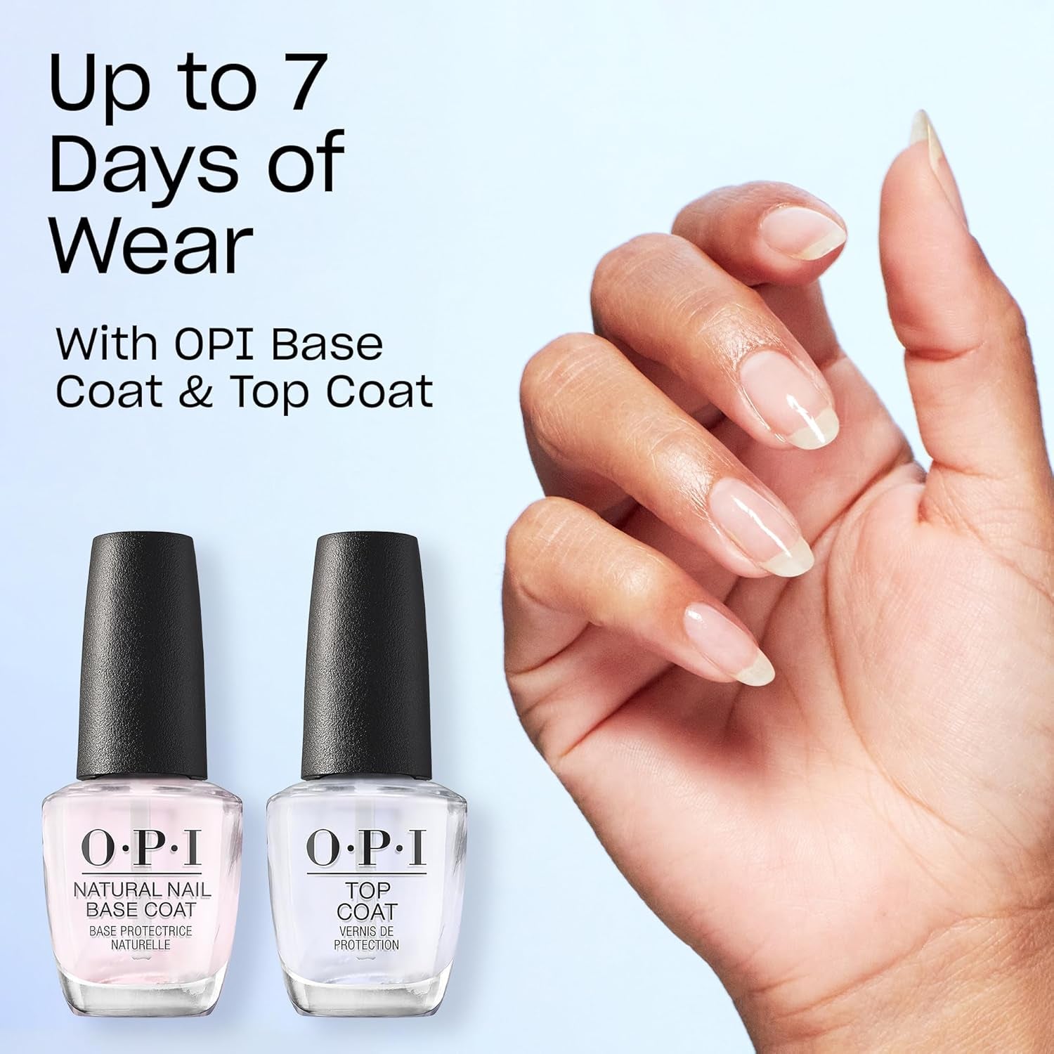 OPI Nail Lacquer Nail Polish Sheer Light Nude Crème Chip Resistant Nail Polish Vegan, Fast Drying, Streak Free