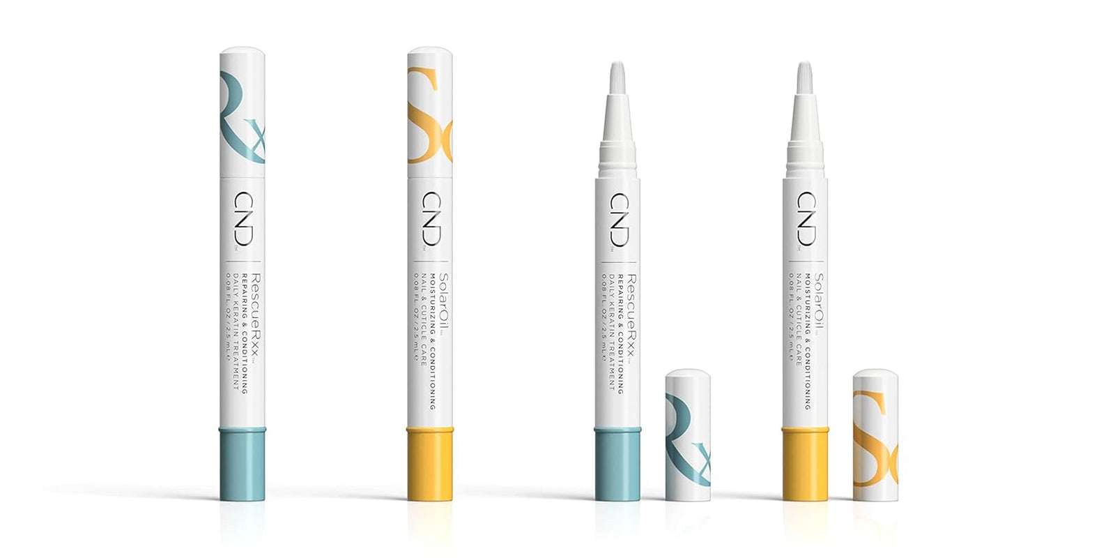 CND Solaroil & Rescuerxx, Cuticle Oil Pen, Keratin Nail Treatment Pen, On-The-Go, Travel-Sized